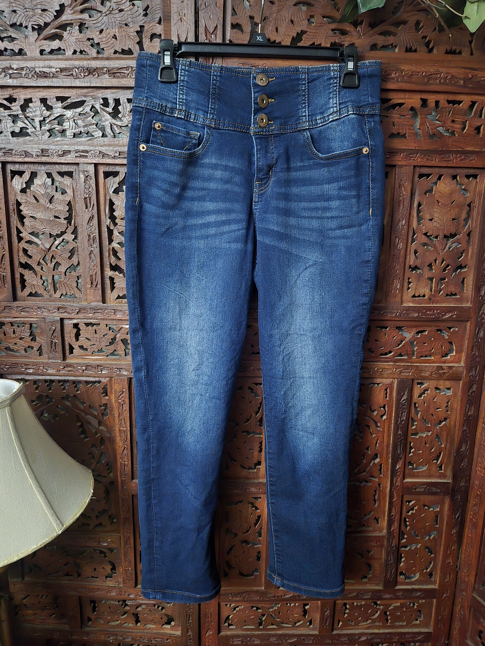 No Boundaries Skinny High-Rise Dark Blue Stretch Jeans